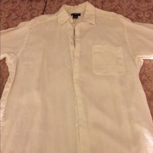 off white linen shirt by liz claiborne